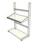 Металевий овочевий стелаж 1450х1200 мм ТИП 13, приставний стелаж під овочеві ящики, торговий стелаж овочевий, фото 2