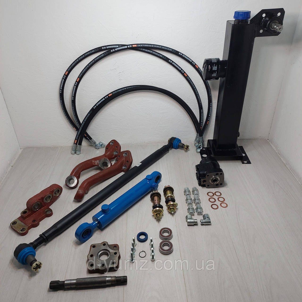 Комплект під насос дозатор МТЗ 80 з 2-х стороннім циліндром та гідробаком під ГУР, фото 1