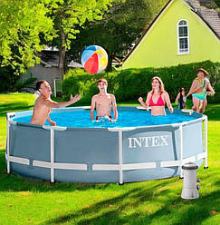 Каркасний басейн 305*76 см Intex 26702, фільтр-насос (1250 л/ч), об'єм 4485 л