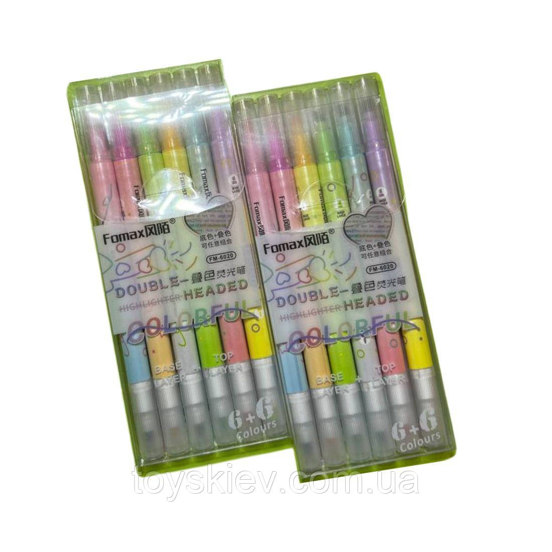 6020-FM Маркер текстовий набір двосторонні, фото 1