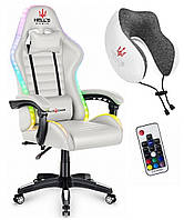 Комп'ютерне крісло Hell's HC-1003 LED RGB White