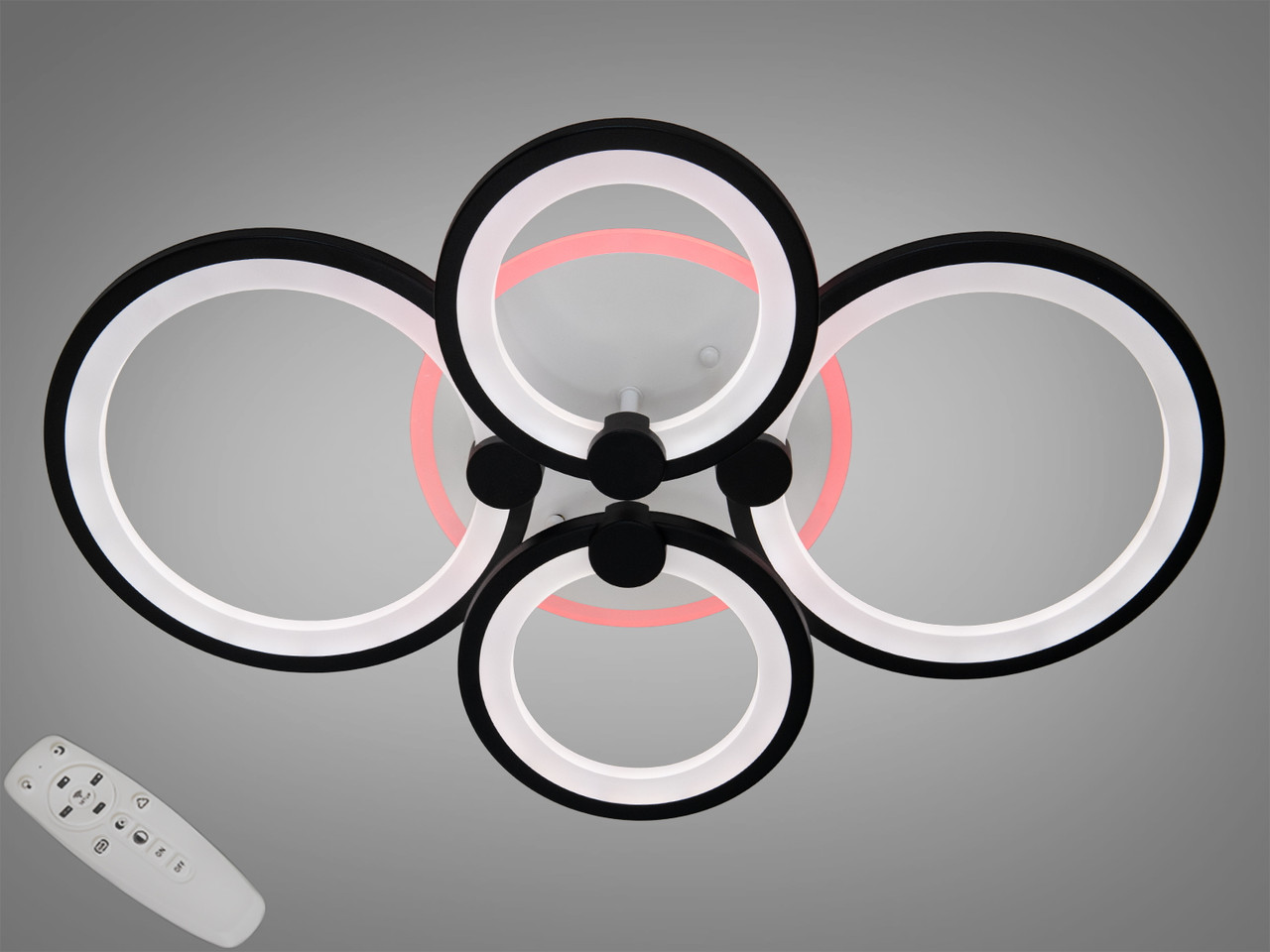 Світлодіодна люстра смарт світильник з пультом, димером, 70W, фото 1