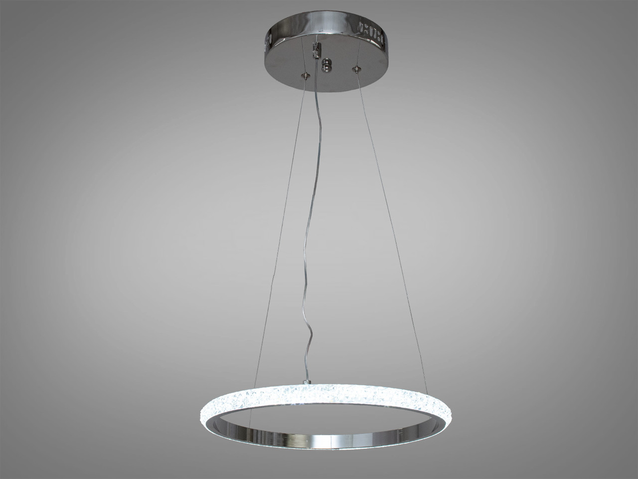 Світлодіодна люстра-підвіс потужністю 22W колір хром, фото 1