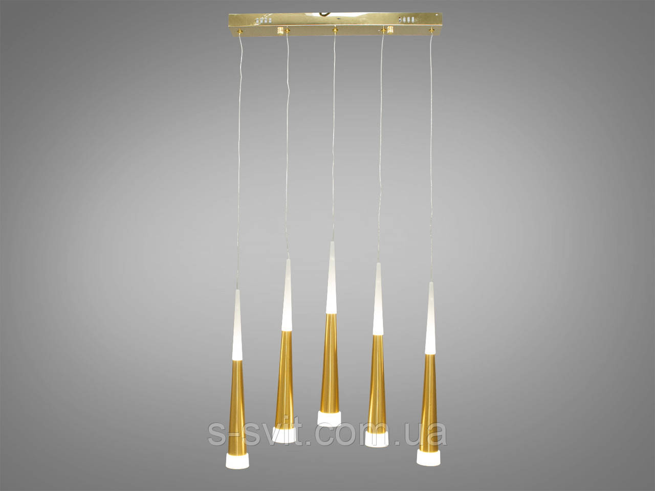 Світлодіодна люстра-підвіс потужністю 18 Вт, колір-золото, фото 1