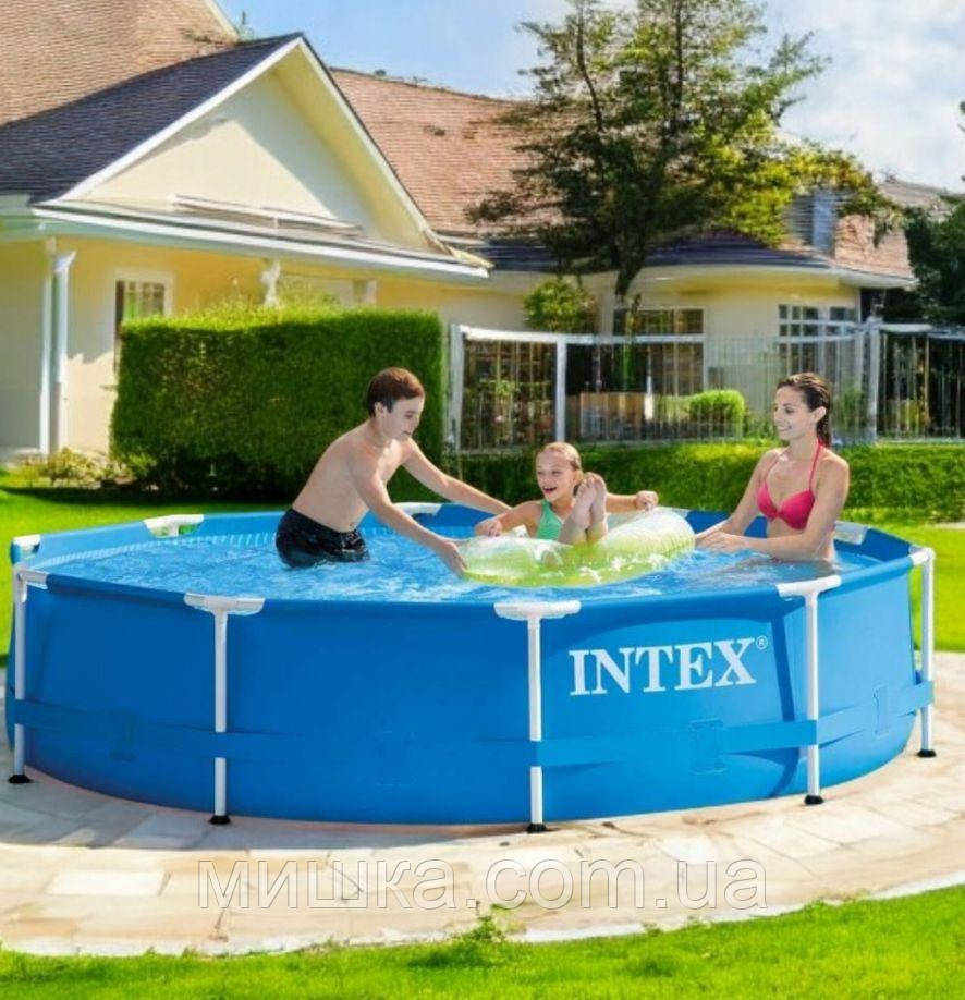 Каркасний басейн 305*76 см, фільтр-насос (1250 л/год), Intex 28202, об'єм 4485 л
