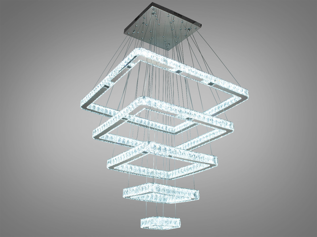 Кришталева світлодіодна люстра підвіс "Люксовий Каскад", 210W, фото 1