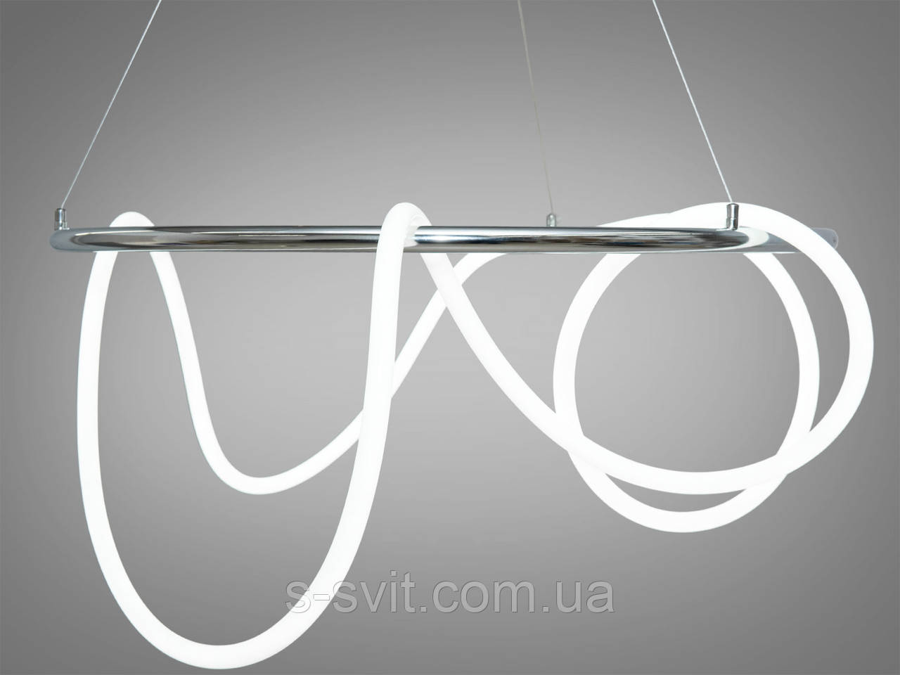 Світлодіодна люстра Шланг потужністю 22W, колір-хром, фото 1