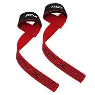 Лямки для тяги RDX S4 Gym Cotton Gel Straps Red Plus, фото 3