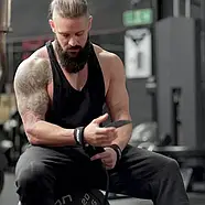 Лямки для тяги RDX S4 Gym Cotton Gel Straps Red Plus, фото 6