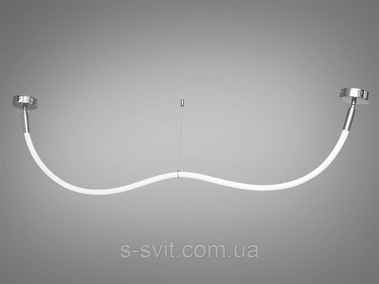 Світлодіодна люстра шланг потужністю 17 Вт, хром люстра, фото 1