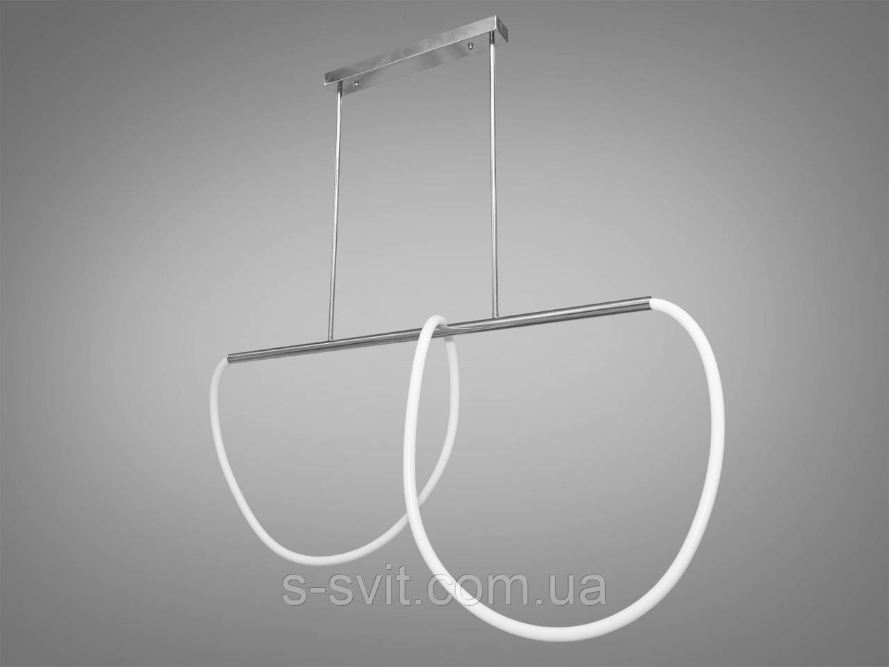 Світлодіодна люстра "Шланг", 32W, срібного кольору, фото 1