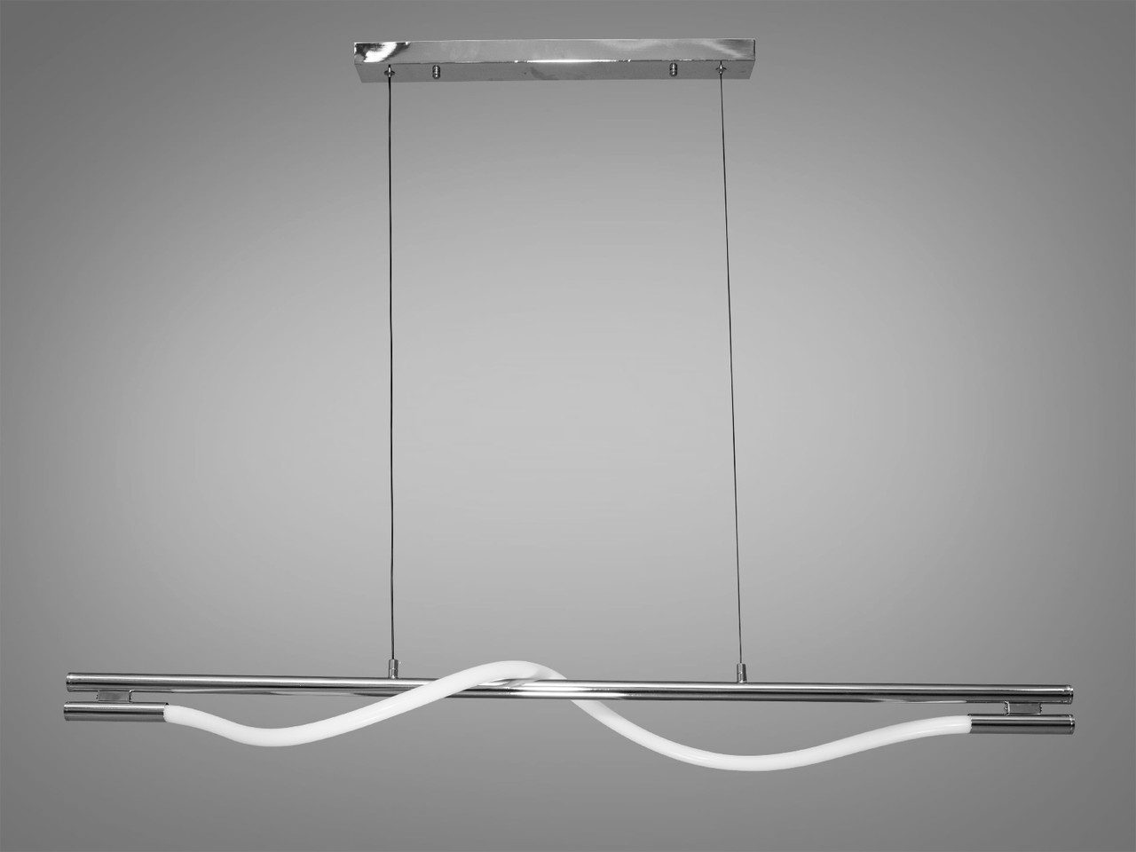 Лінійної форми лед люстра, 15W, хром, фото 1