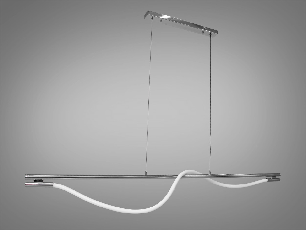 Світлодіодна підвісна люстра з серії "Роуплайт", 20W, хром, фото 1