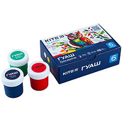 Гуаш 6кольорів 20мл KITE K-062 Classic