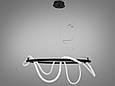 Підвісна LED люстра Шланг з серії "Роуплайт", 48Вт, чорна, фото 3