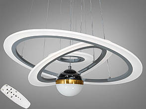 Світлодіодна люстра кільця з додатковим підсвічуванням, 90 Вт біла