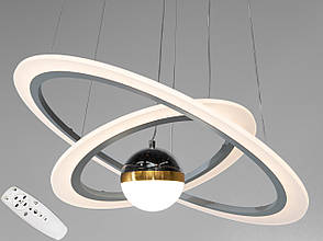 Світлодіодна люстра з додатковим підсвічуванням, 85 Вт, біла