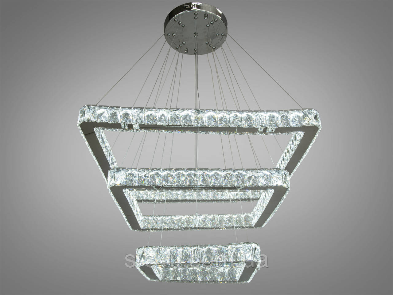 Кришталева світлодіодна люстра-підвіс, 110W, фото 1