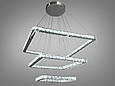 Кришталева LED люстра підвіс Люксовий Каскад, 110Вт, хром, фото 2