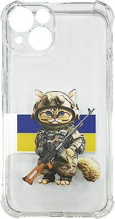 Силікон iPhone 14 clear Heroes of Ukraine Case, фото 1