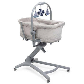 Ліжечко люлька трансформер 5в1 Chicco Baby Hug Pro (шезлонг, стільчик для годування) Бежева