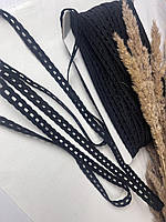 Стрейчева резинка Ланцюжок  чорна, 15 мм