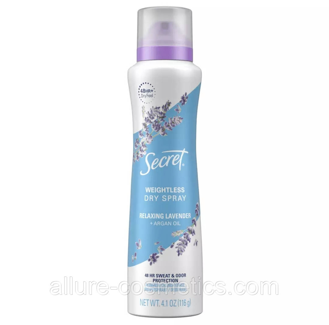 Дезодорант спрей Лаванда та Олія Аргани Secret Deodorant Dry Spray Lavender and Argan oil