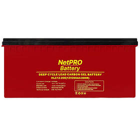 Аккумулятор карбоновий NetPRO HLC 12-200 12V 200Ah Carbon глибокого циклу та швидкого заряду