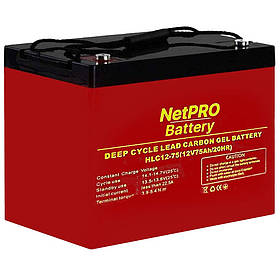 Аккумулятор карбоновий NetPRO HLC 12-100 12V 100Ah Carbon глибокого циклу та швидкого заряду