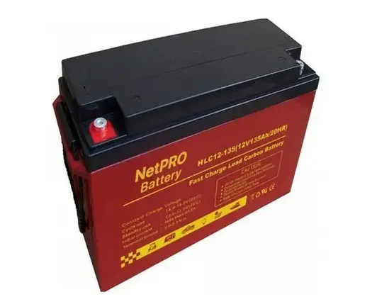 Аккумулятор карбоновий NetPRO HLC 12-135 12V 135Ah Carbon глибокого циклу та швидкого заряду, фото 1