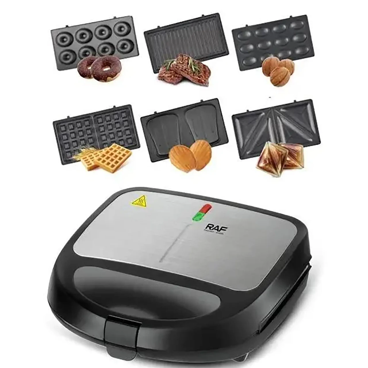 Апарат для сендвічів зі змінними пластинами 6в1 RAF R.541 850 Вт, фото 1
