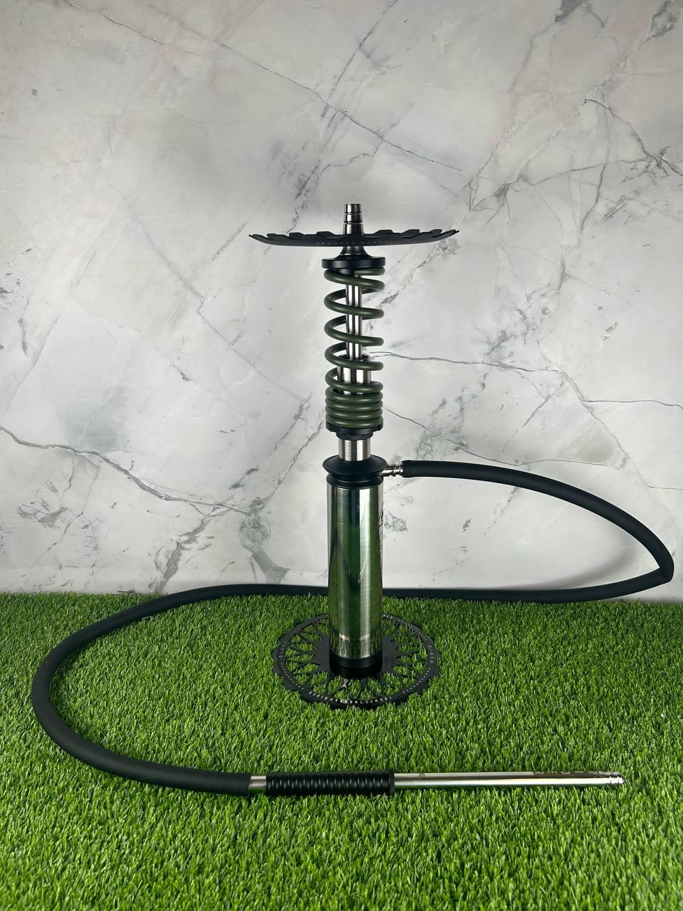 Кальян для одного Trumpet Hookah Rider Still з металевою колбою, 49 см, колір Хакі