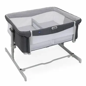 Ліжечко приставне для двійні Chicco Next2Me Twins Сіре