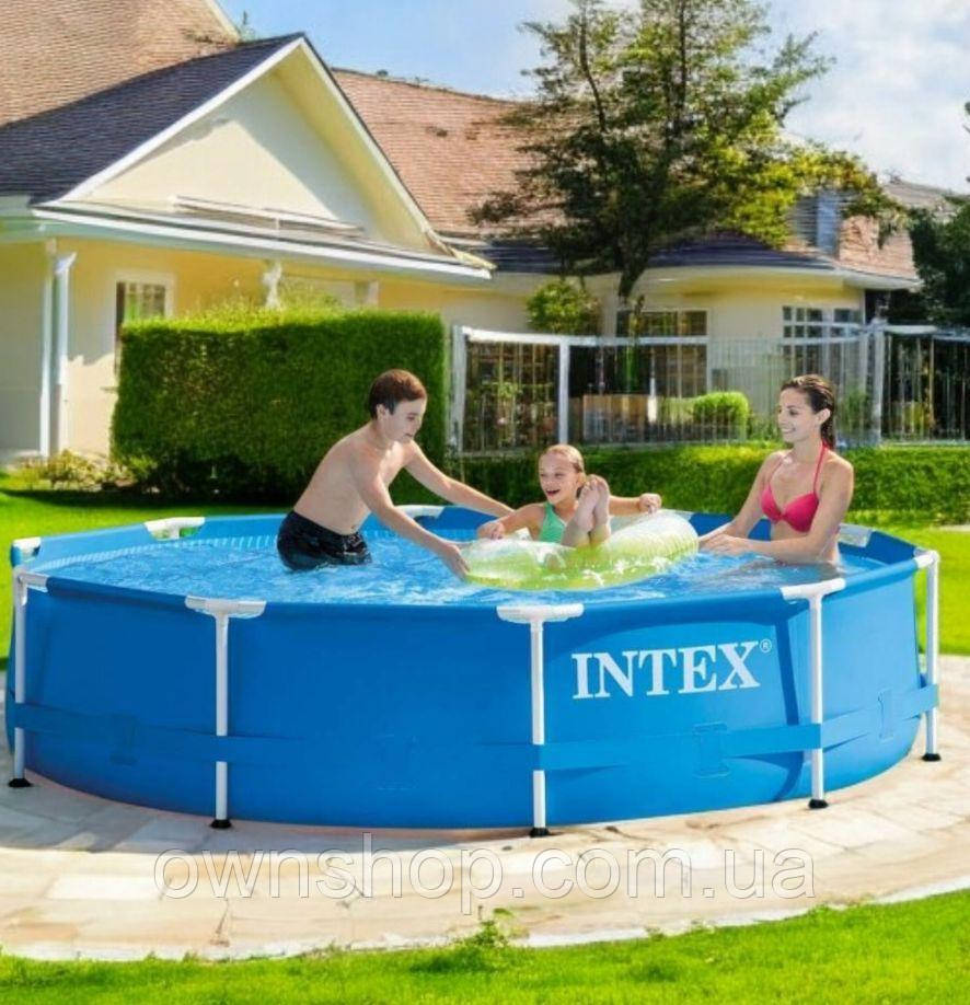 Каркасний басейн 305*76 см, фільтр-насос (1250 л/год), Intex 28202, об'єм 4485 л