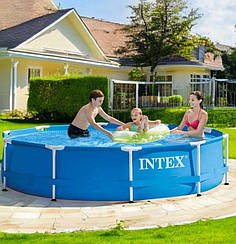 Каркасний басейн 305*76 см, фільтр-насос (1250 л/год), Intex 28202, об'єм 4485 л