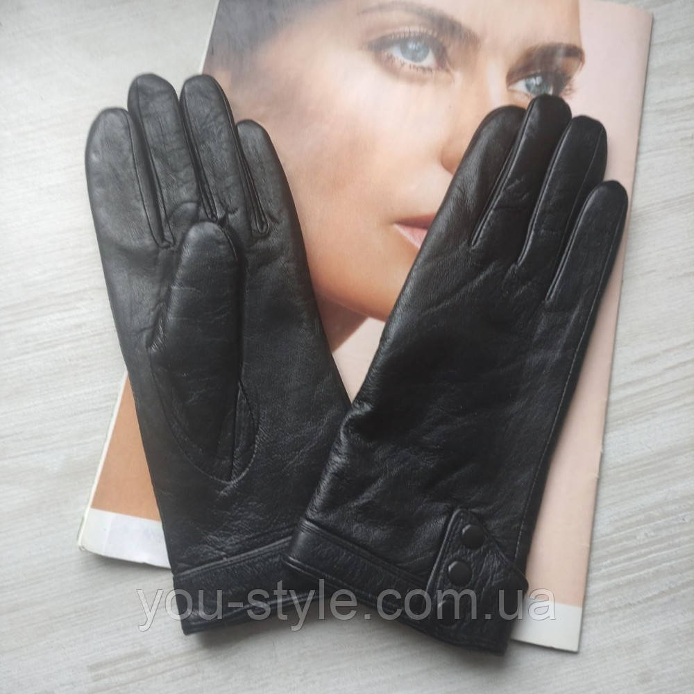 Жіночі шкіряні рукавички black