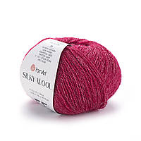Yarnart SILKY WOOL (Сiлкi Вул) № 333 вишня (Пряжа вовна з шовком, нитки для в'язання)