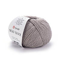 Yarnart SILKY WOOL (Сiлкi Вул) № 337 бежевий (Пряжа вовна з шовком, нитки для в'язання)