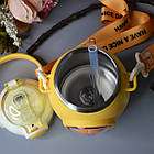 Дитячий термокухоль з трубочкою та ремінцем "Ведмедик" 600 мл  Luna, фото 2