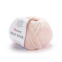 Yarnart SILKY WOOL (Сiлкi Вул) № 341 світло-рожевий (Пряжа вовна з шовком, нитки для в'язання)