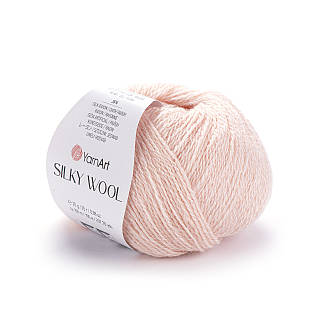 Yarnart SILKY WOOL (Силки Вул) № 341 светло-розовый (Пряжа шерсть с шелком, нитки для вязания)