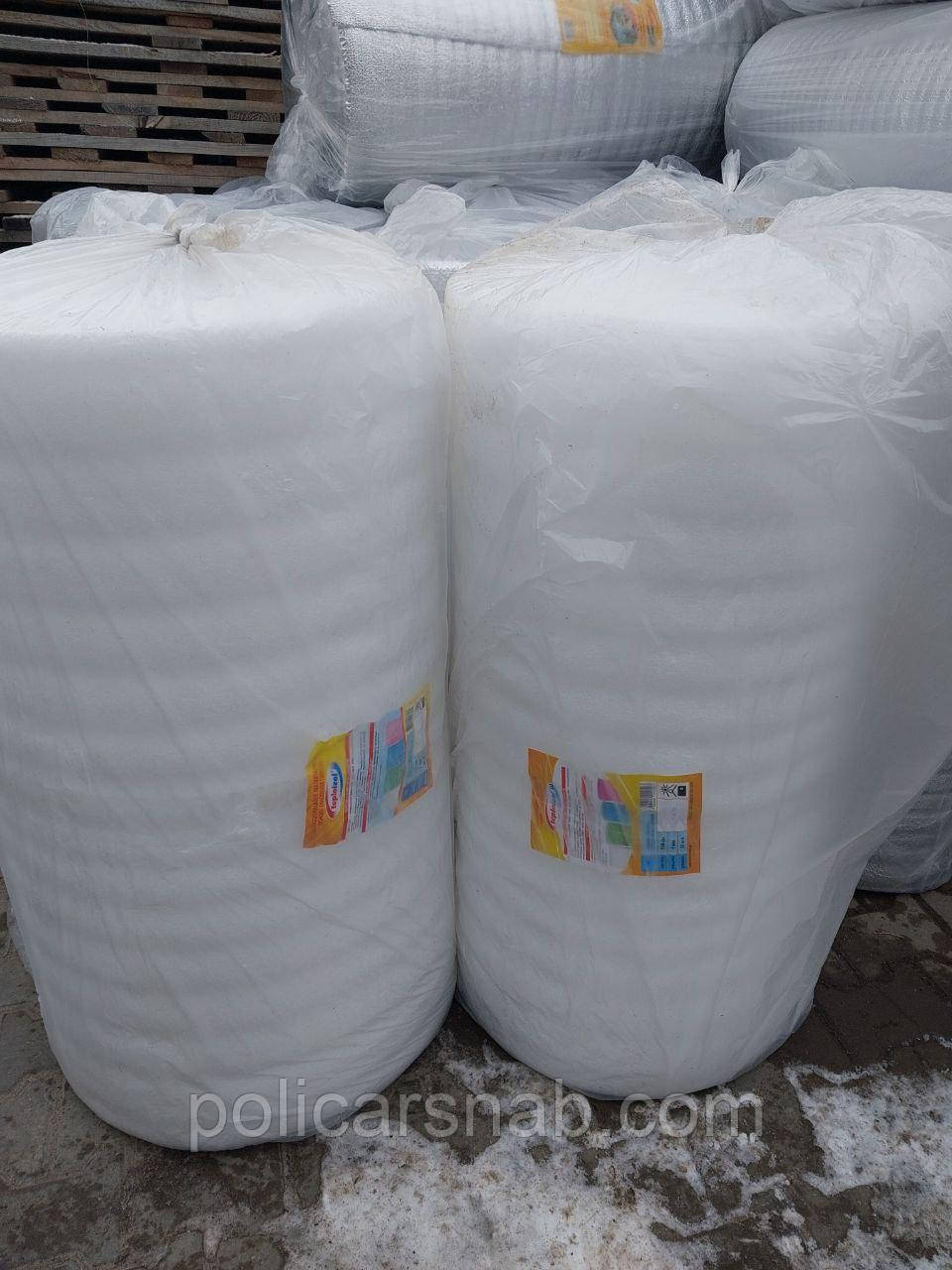 Теплоізоляція Теплоізол спінений поліетилен товщина 4 мм рулон 50м2 полотно ППЕ без покриття білого кольору, фото 1