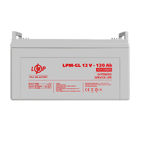 Акумулятор гелевий LPM-GL 12V - 120 Ah, фото 1