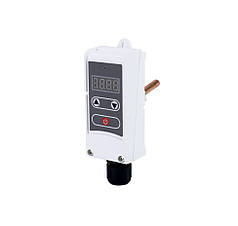 Термостат електричний з дисплеєм занурювальної, зовнішньої регуляції 0-80℃ довжина гільзи 100 мм.