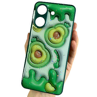 Чохол для Xiaomi Poco C65 зелений чохол з авокадо