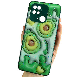 Чохол для Xiaomi Poco C40 зелений чохол з авокадо