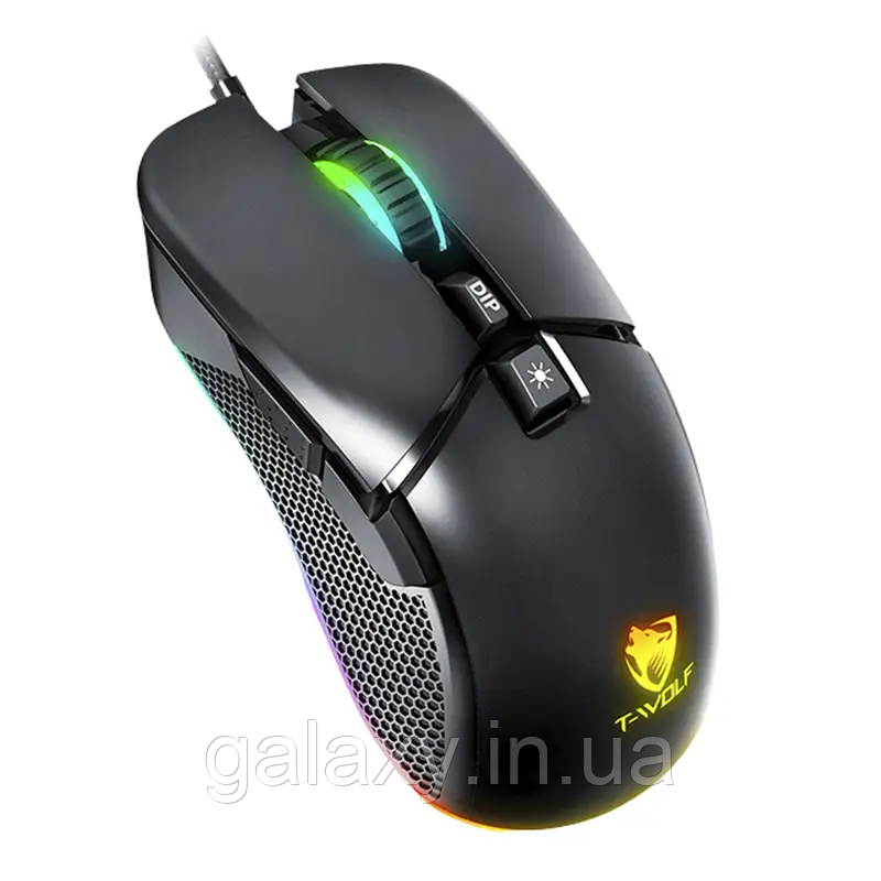 Миша ігрова TWolf дротова з підсвічуванням Gaming G590 Black, фото 1