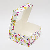 Упаковка для мафінів, капкейків 170*170*90 (КВІТИ), фото 2