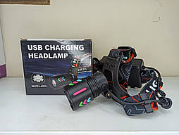 Ліхтар налобний NIGHT VISION FLUORESCENCE 8096 1 РЕЖИМ WHITE LASER LED PM10-TG+COB, 3x18650, power bank