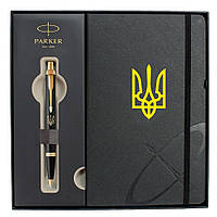 Набір Parker IM 17 UKRAINE Black GT BP кулькова ручка + блокнот Parker 22032b24_T001y Набір Parker IM 17 UKRAINE Black GT BP кульк